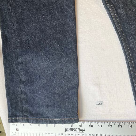 Levi’s Men Jeans 505 size W38 L30 Dark Blue Mid Rise Straight Fit - Picture 5 of 12